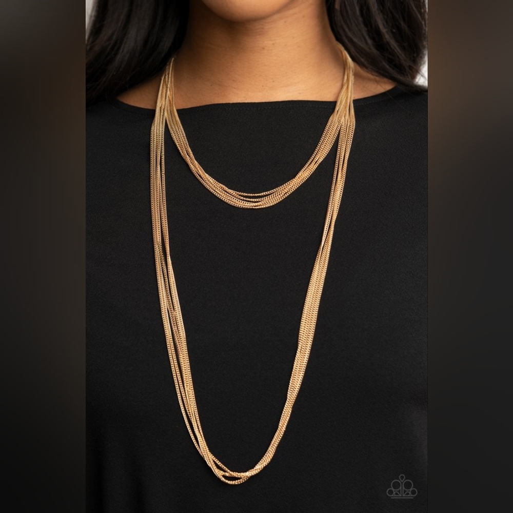 Chic Gold Multi-Strand Necklace - Picture 1 of 3